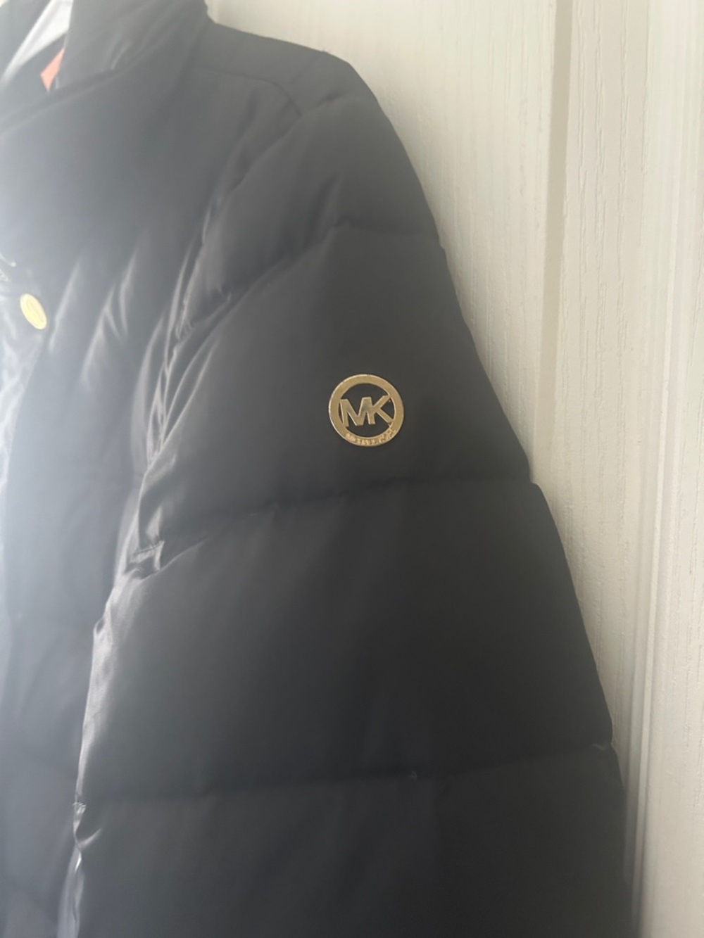 MICHAEL Michael Kors Black Quilted Long Puffer Coat - Picture 3 of 5